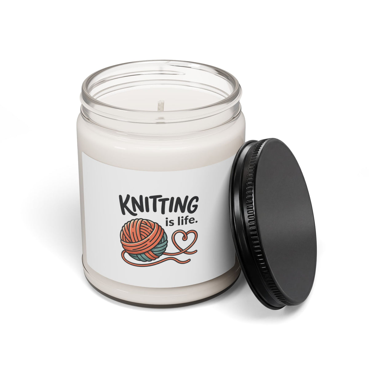 Knitting Is Life Scented Candle | Cozy Home Decor, Knitter Gift