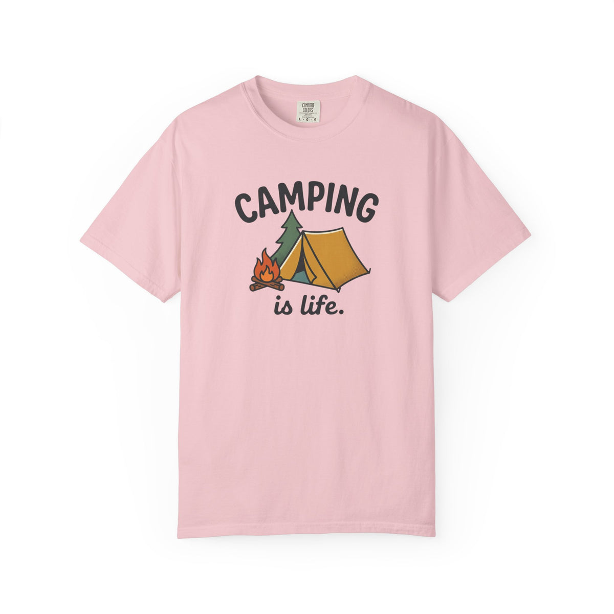 Camping Is Life Illustration T-Shirt | Camper, Outdoor Lover Tee