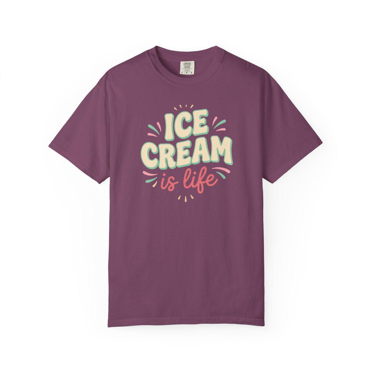 Ice Cream Is Life Illustration T-Shirt | Sweet Treat, Ice Cream Lover Tee