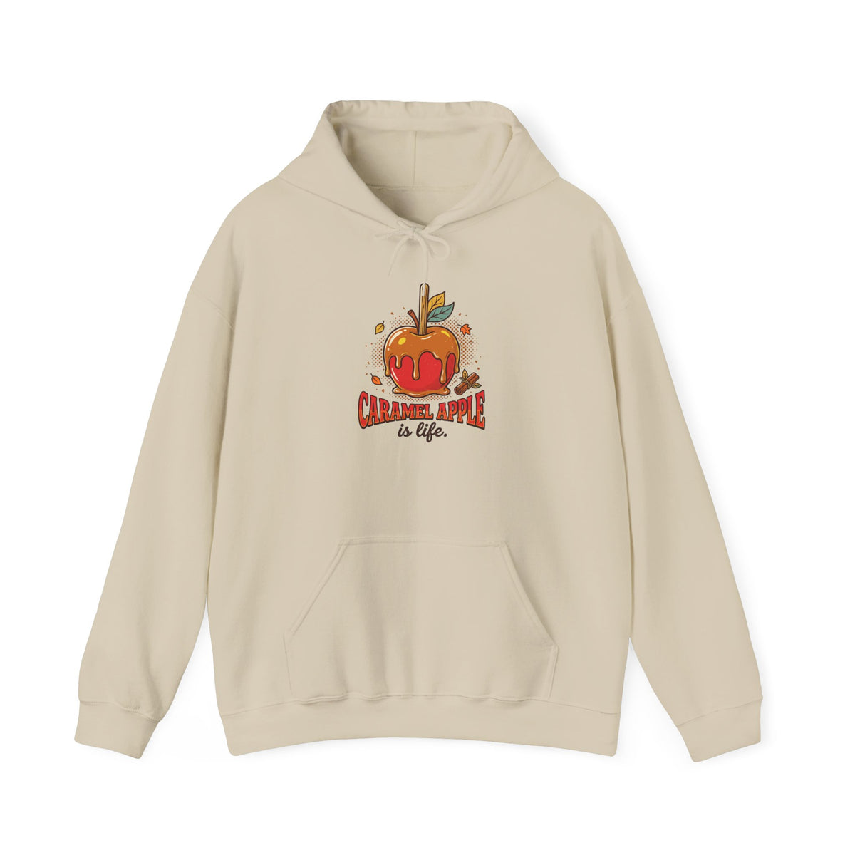 Caramel Apple Is Life Graphic Hoodie | Apple Lover, Cozy Fall Sweatshirt