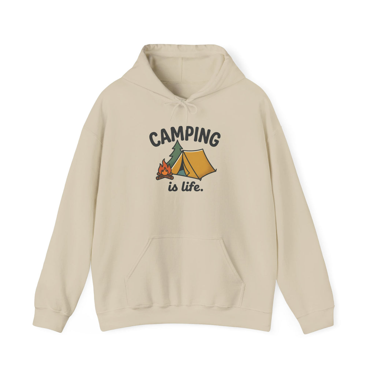 Camping Is Life Graphic Hoodie | Outdoor Lover, Cozy Camping Sweatshirt