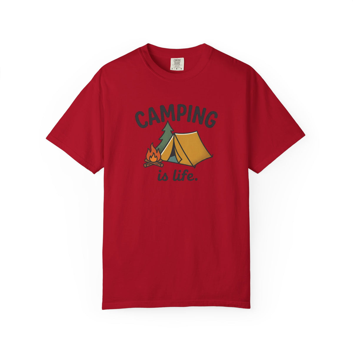 Camping Is Life Illustration T-Shirt | Camper, Outdoor Lover Tee
