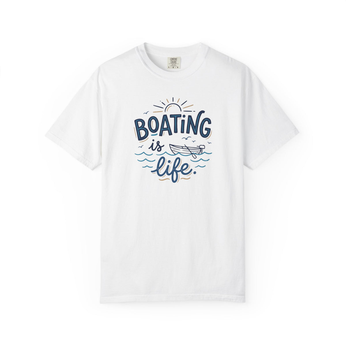 Boating Is Life Illustration T-Shirt | Boat, Lake Lover Tee