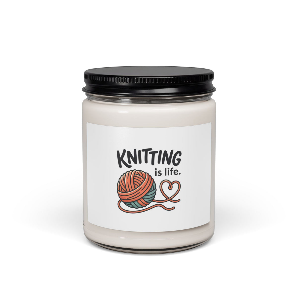Knitting Is Life Scented Candle | Cozy Home Decor, Knitter Gift
