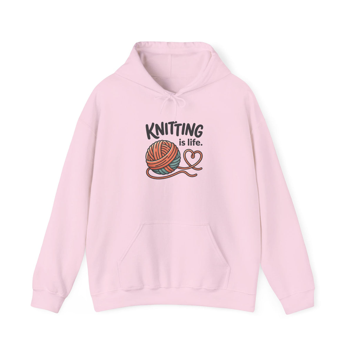 Knitting Is Life Graphic Hoodie | Knitter, Cozy Knitting Sweatshirt
