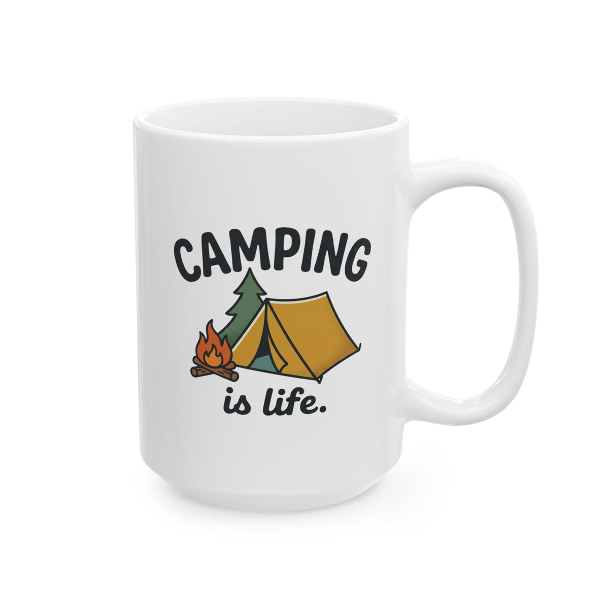 Camping Is Life Ceramic Mug | Outdoor Lover, Camping Gift