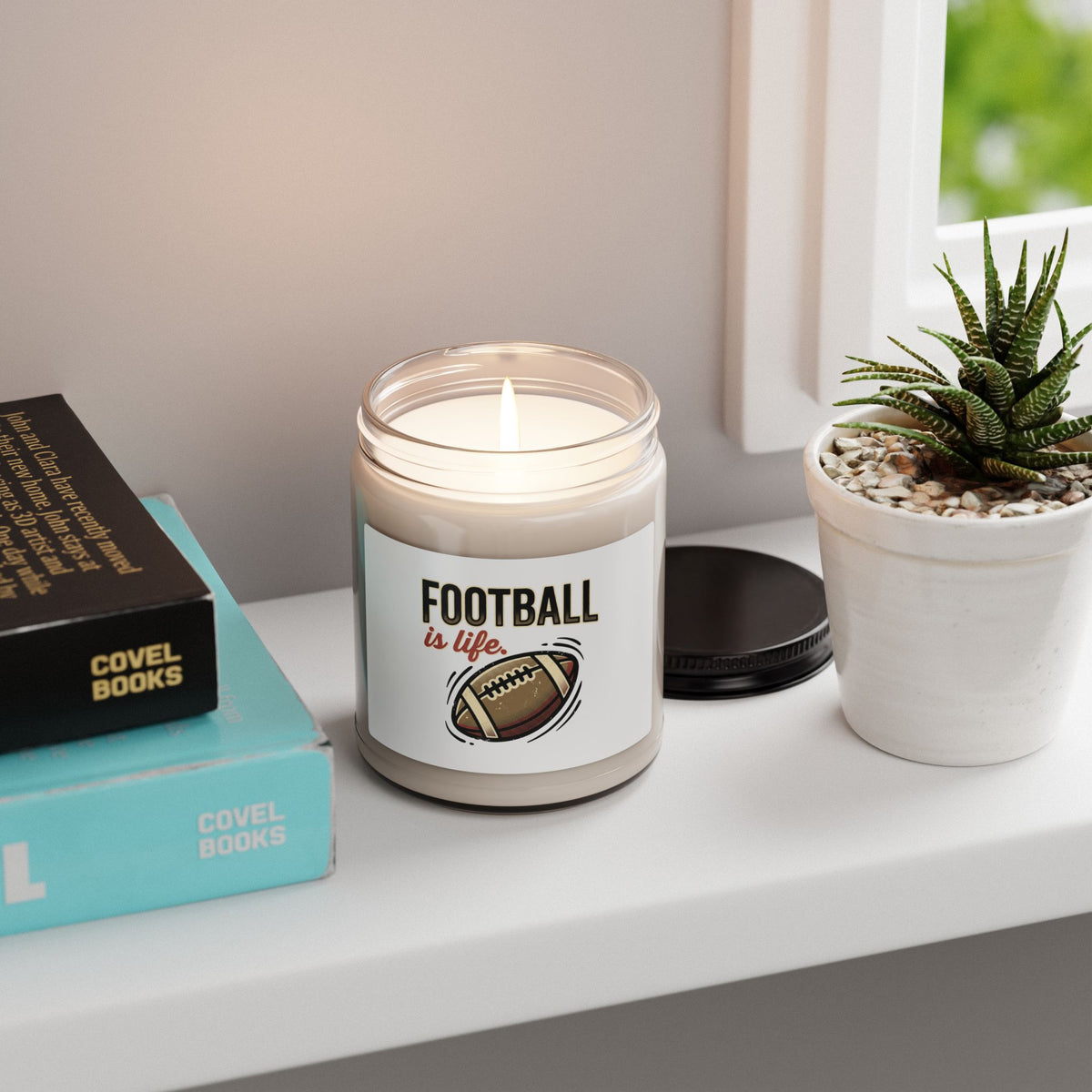 Football Is Life Scented Candle | Game Day Home Decor, Football Lover Gift