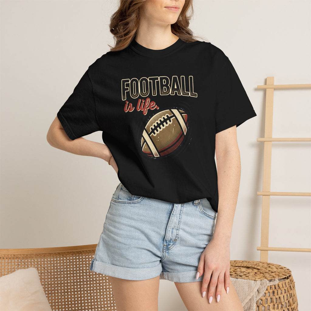 Football Is Life Illustration T-Shirt | Game Day, Football Lover Tee