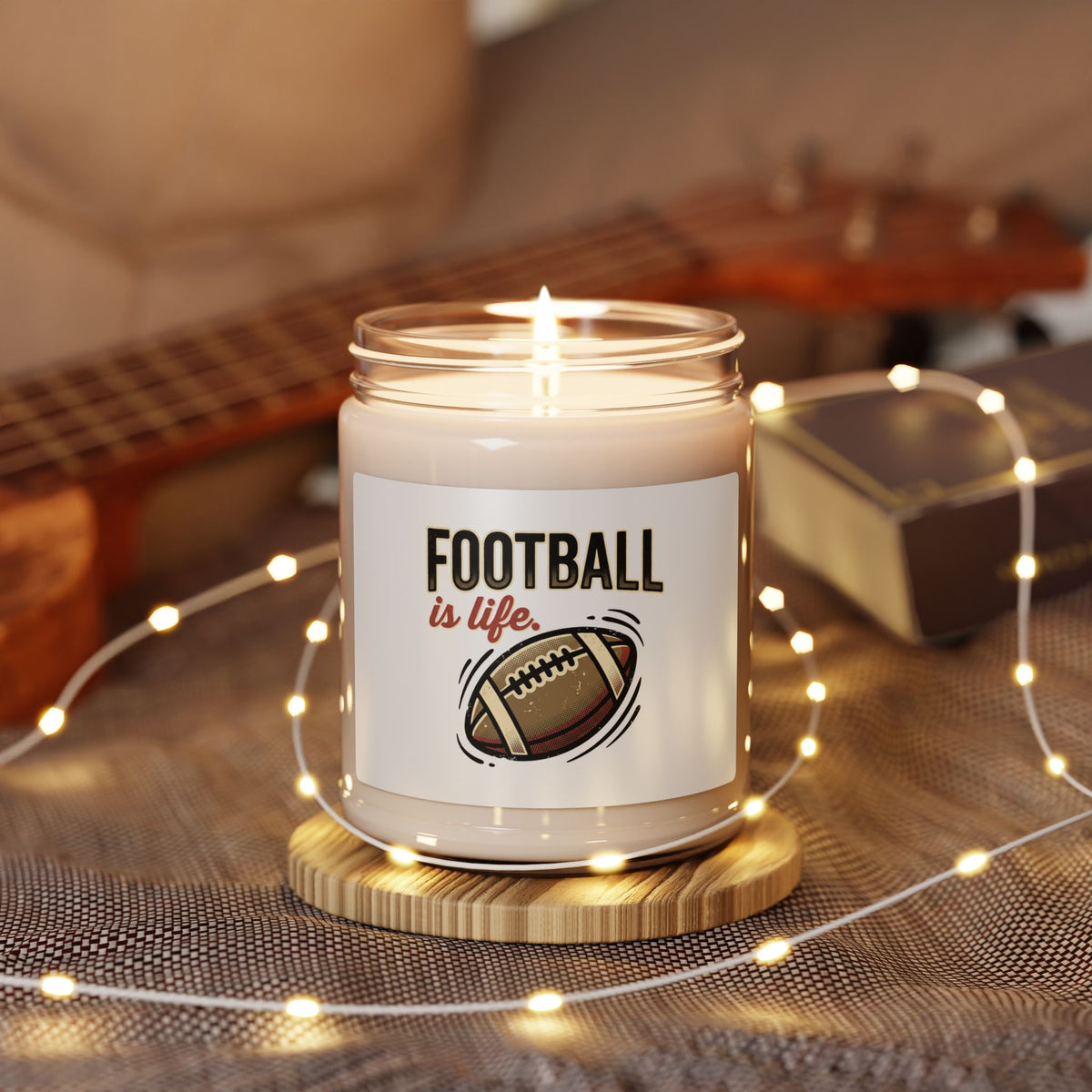 Football Is Life Scented Candle | Game Day Home Decor, Football Lover Gift
