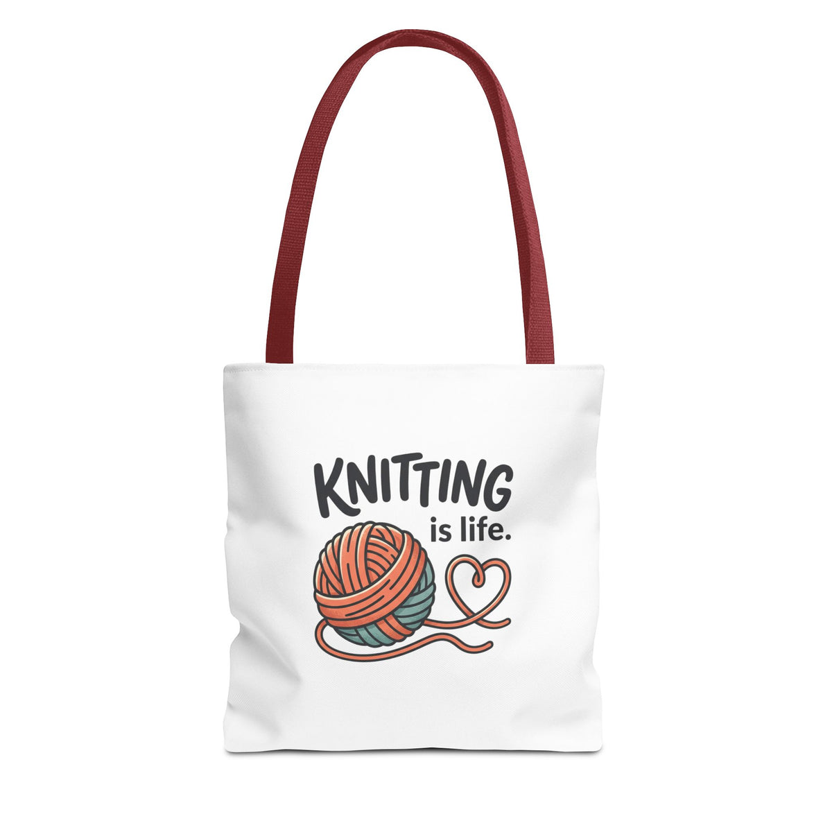 Knitting Is Life Tote Bag | Knitter, Knitting Lover Bag