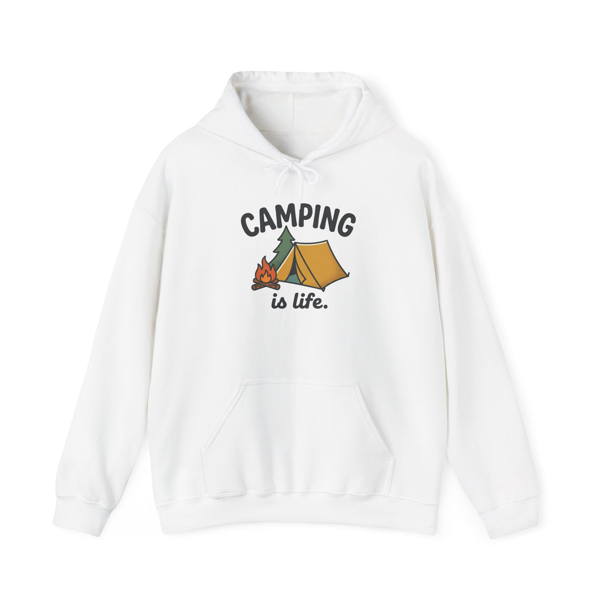 Camping Is Life Graphic Hoodie | Outdoor Lover, Cozy Camping Sweatshirt