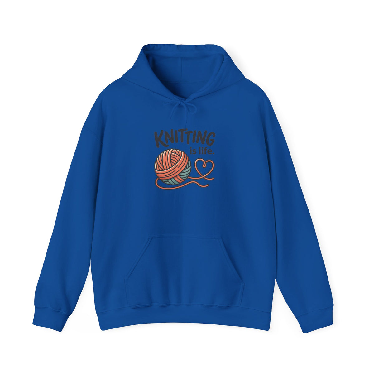 Knitting Is Life Graphic Hoodie | Knitter, Cozy Knitting Sweatshirt