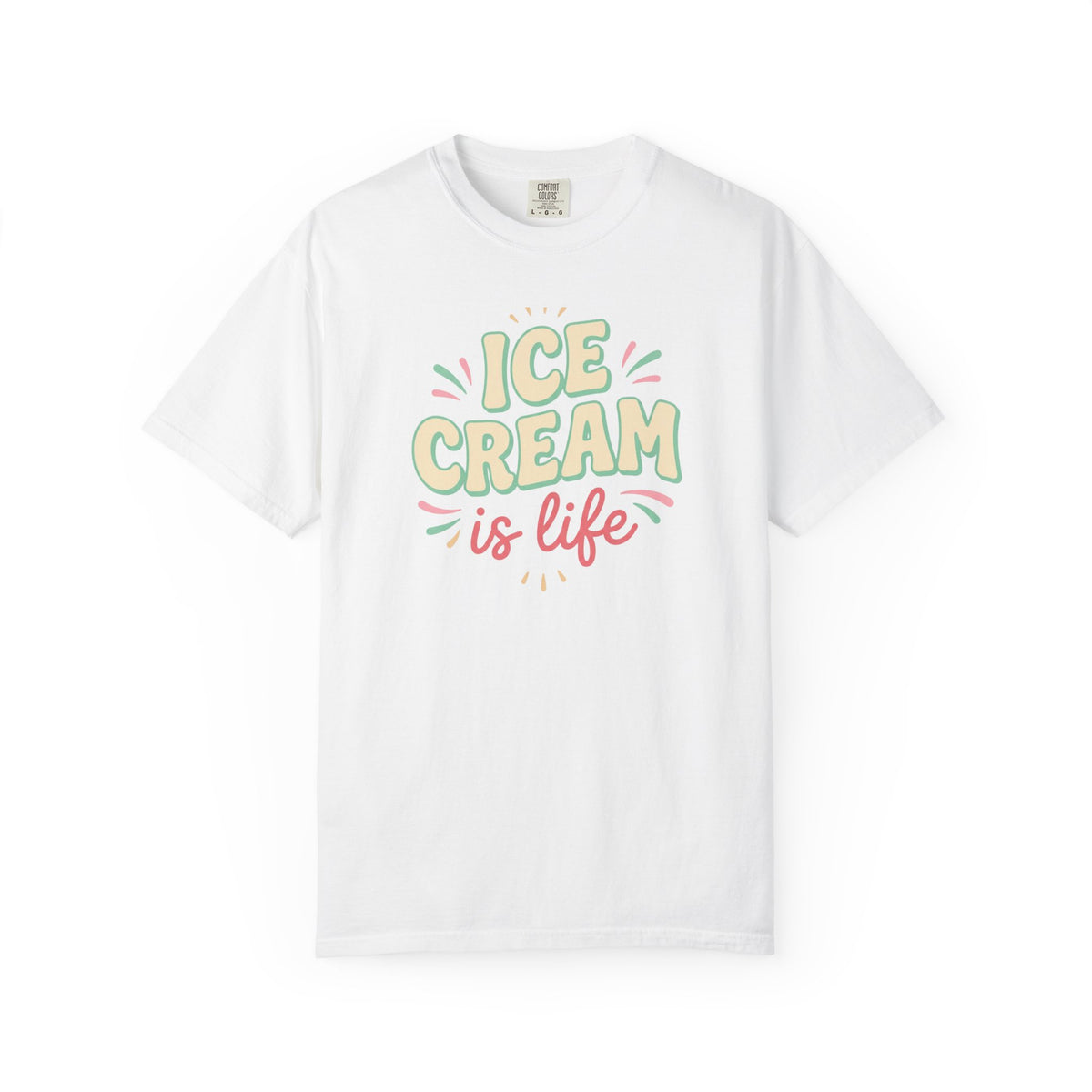 Ice Cream Is Life Illustration T-Shirt | Sweet Treat, Ice Cream Lover Tee