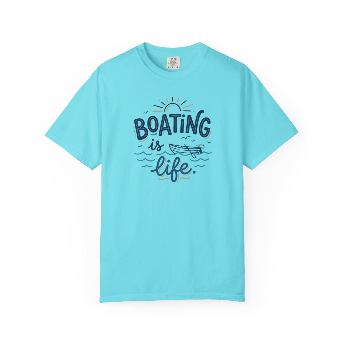 Boating Is Life Illustration T-Shirt | Boat, Lake Lover Tee