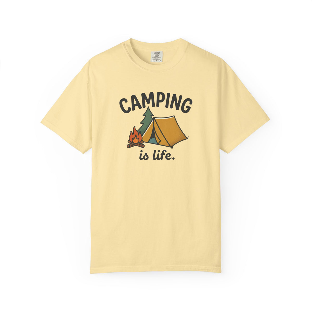 Camping Is Life Illustration T-Shirt | Camper, Outdoor Lover Tee