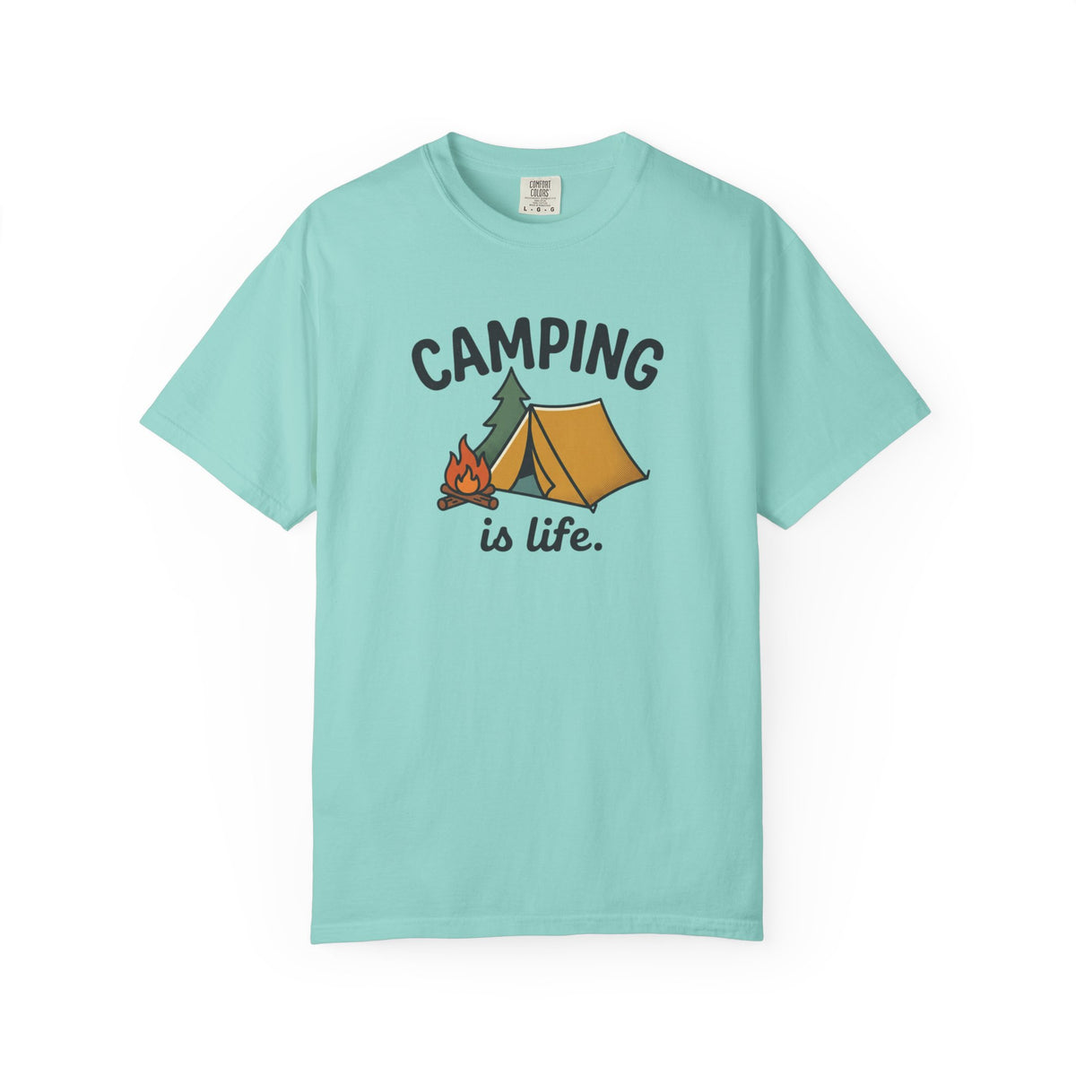 Camping Is Life Illustration T-Shirt | Camper, Outdoor Lover Tee