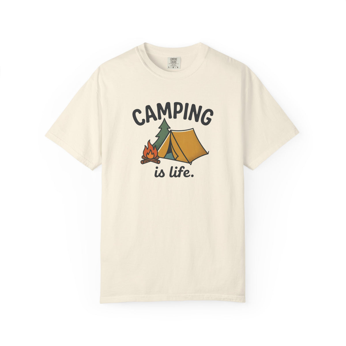 Camping Is Life Illustration T-Shirt | Camper, Outdoor Lover Tee