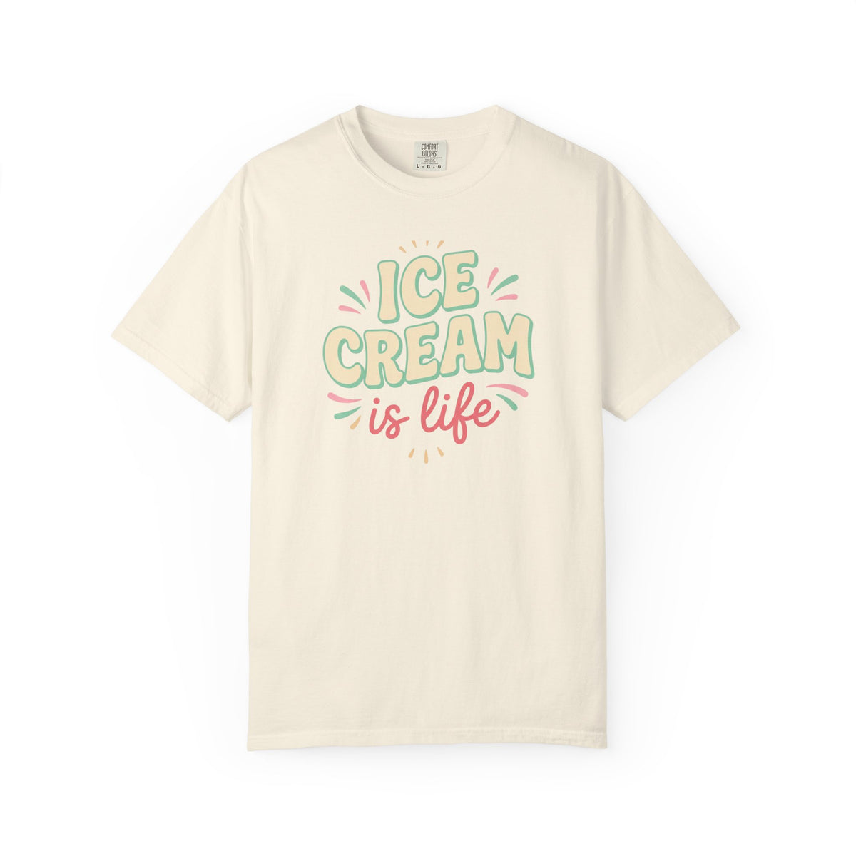 Ice Cream Is Life Illustration T-Shirt | Sweet Treat, Ice Cream Lover Tee