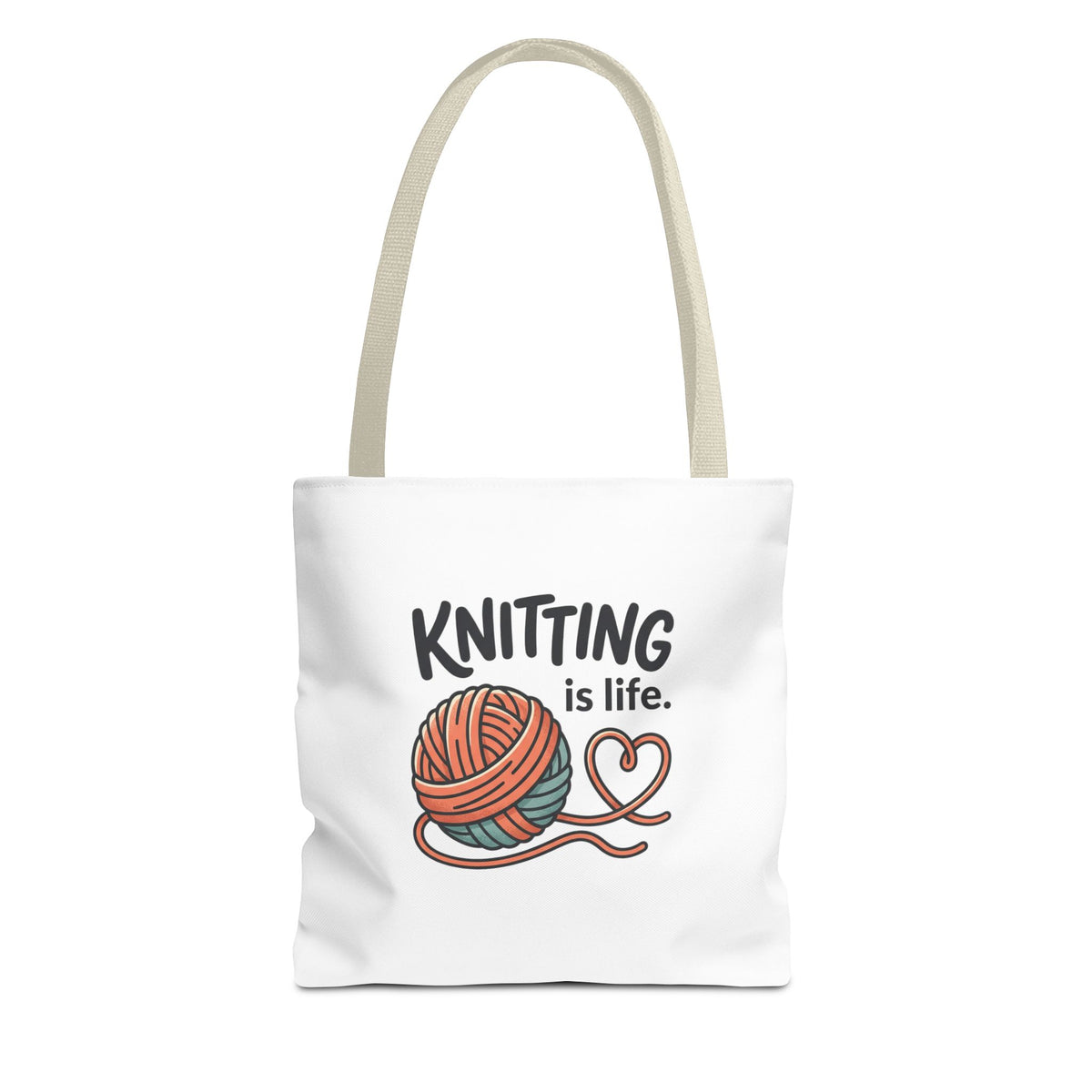 Knitting Is Life Tote Bag | Knitter, Knitting Lover Bag