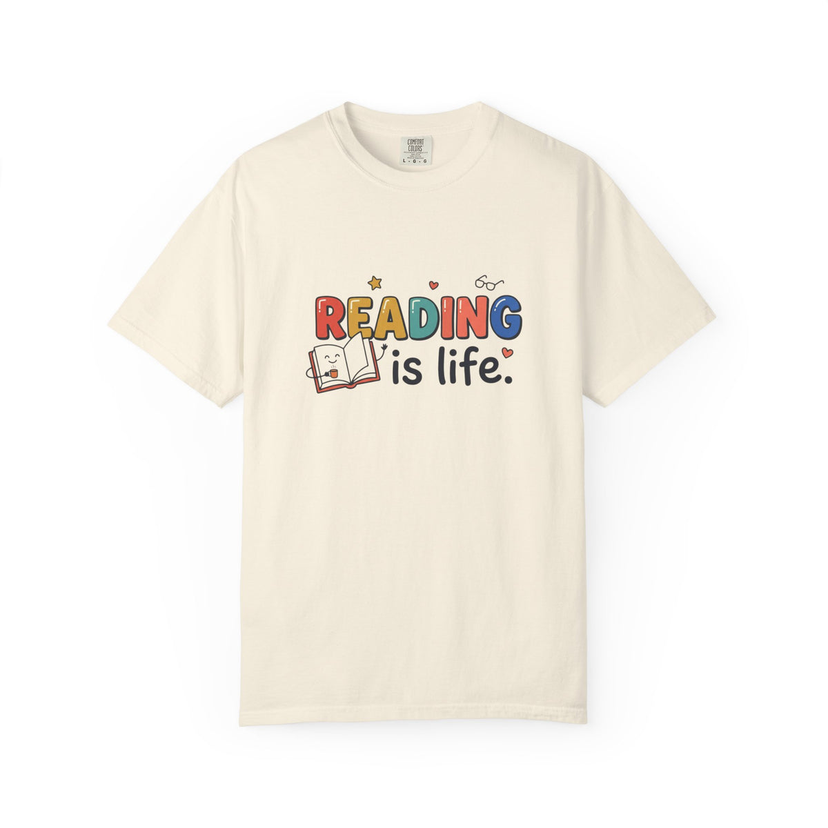 Reading Is Life Book Illustration T-Shirt | Book Lover, Reader Tee
