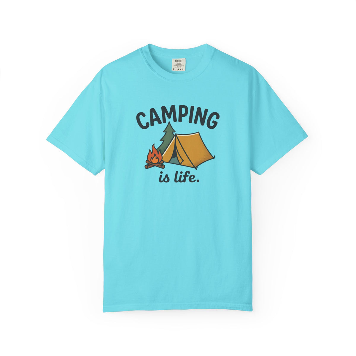 Camping Is Life Illustration T-Shirt | Camper, Outdoor Lover Tee