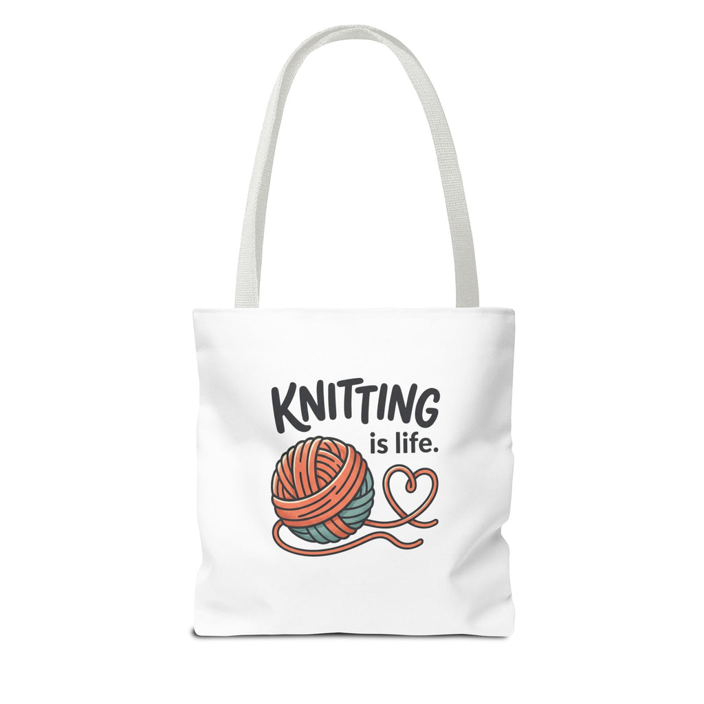 Knitting Is Life Tote Bag | Knitter, Knitting Lover Bag
