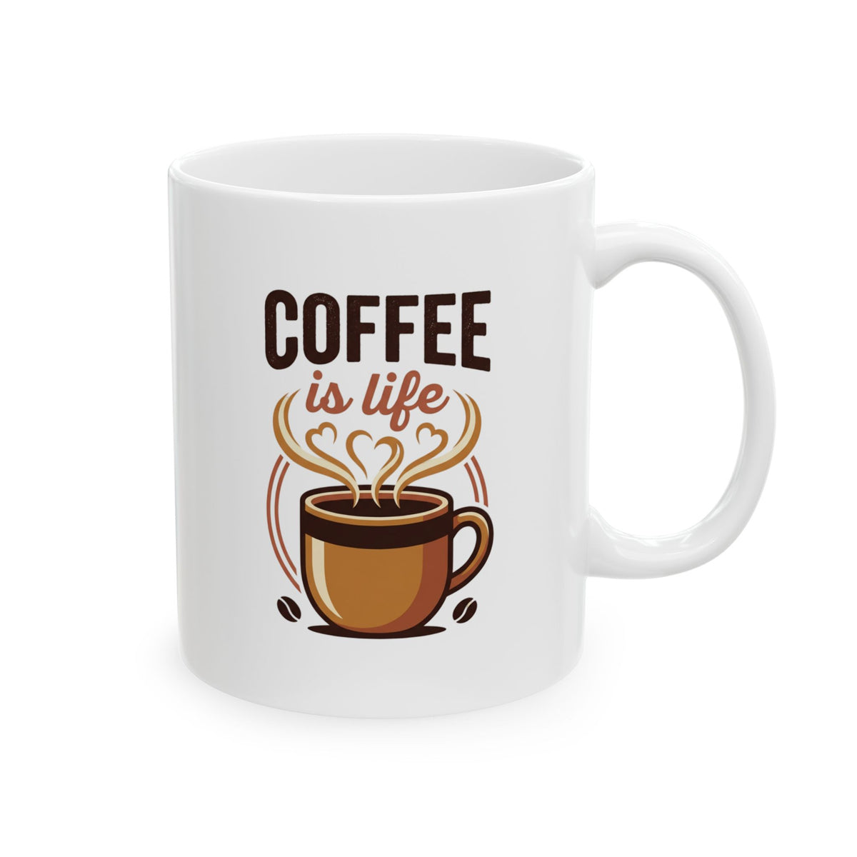 Coffee Is Life Ceramic Mug | Coffee Lover, Caffeine Gift