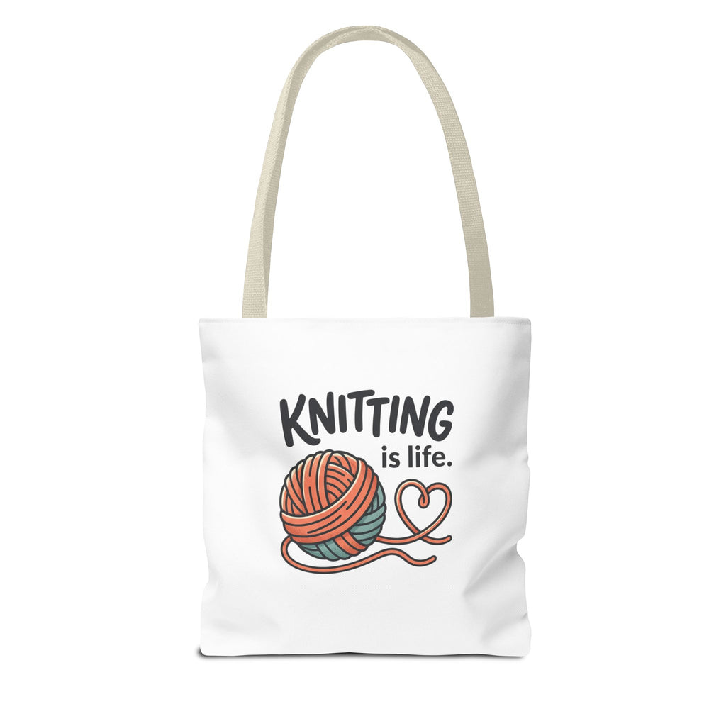 Knitting Is Life Tote Bag | Knitter, Knitting Lover Bag
