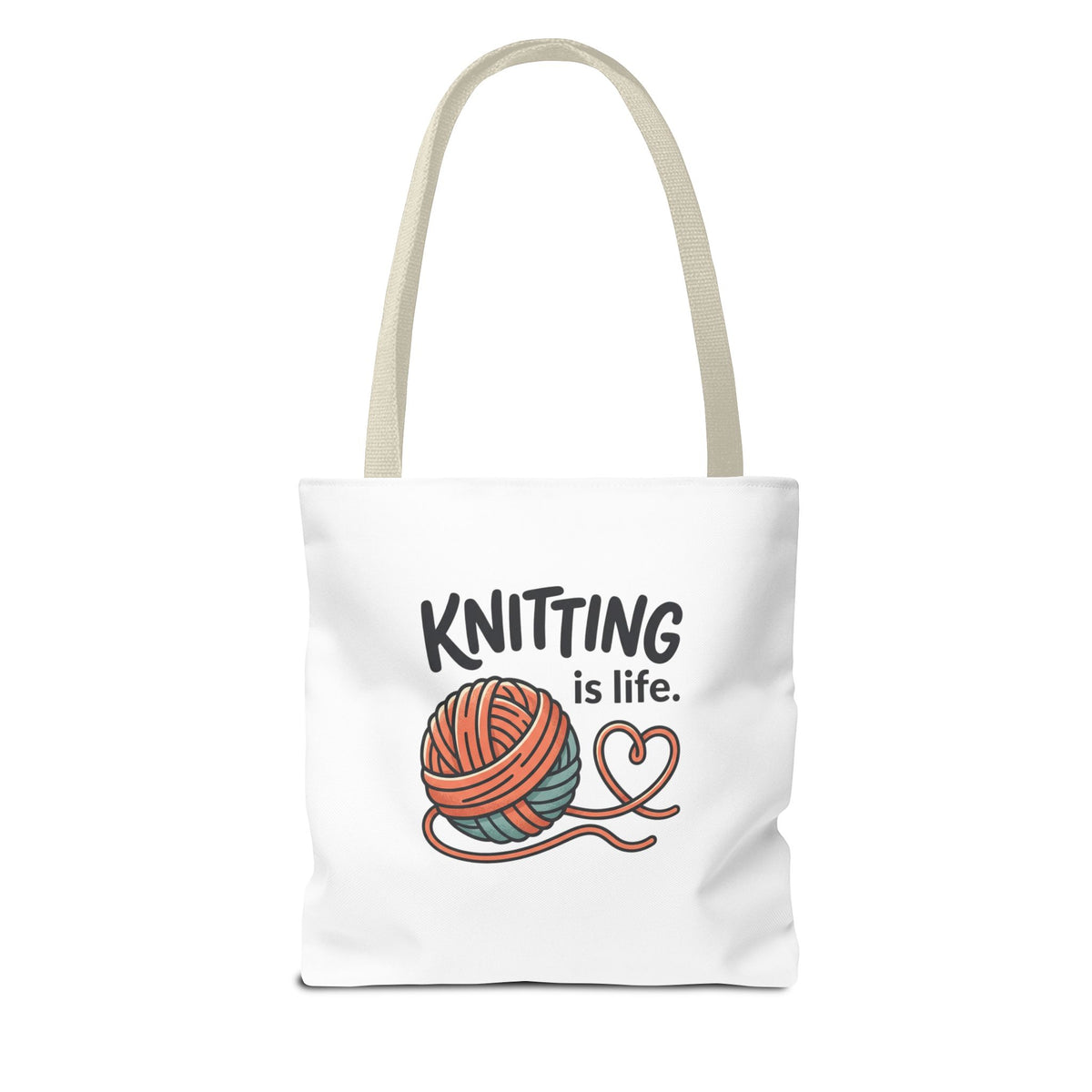 Knitting Is Life Tote Bag | Knitter, Knitting Lover Bag
