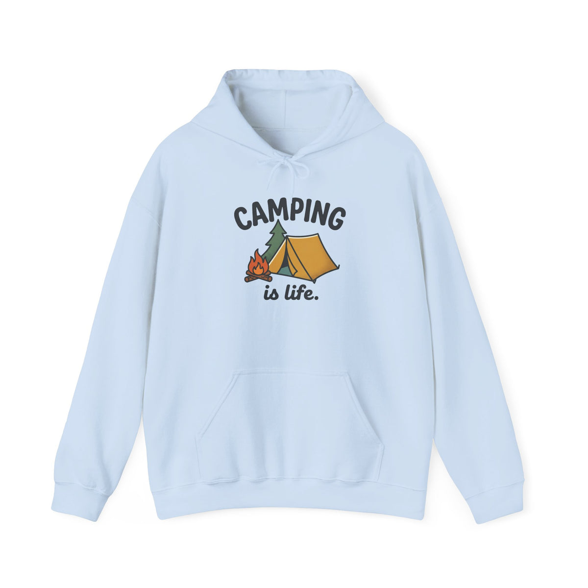 Camping Is Life Graphic Hoodie | Outdoor Lover, Cozy Camping Sweatshirt