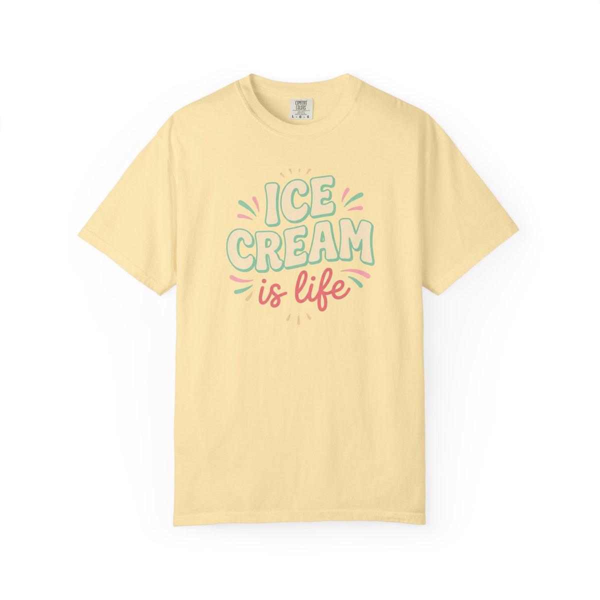 Ice Cream Is Life Illustration T-Shirt | Sweet Treat, Ice Cream Lover Tee