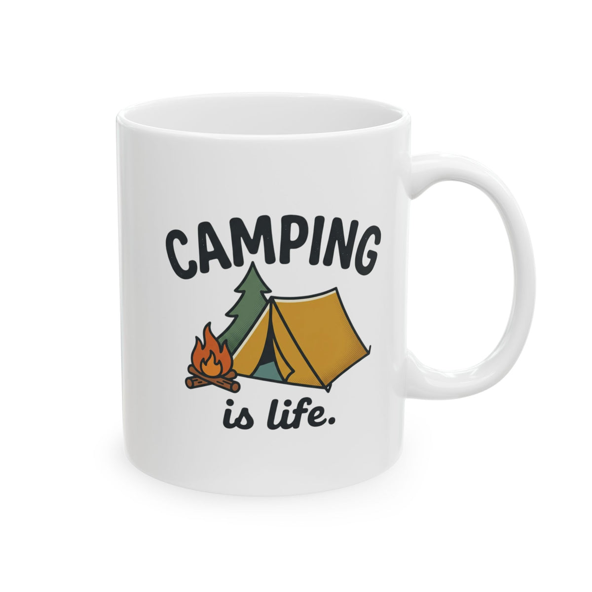 Camping Is Life Ceramic Mug | Outdoor Lover, Camping Gift