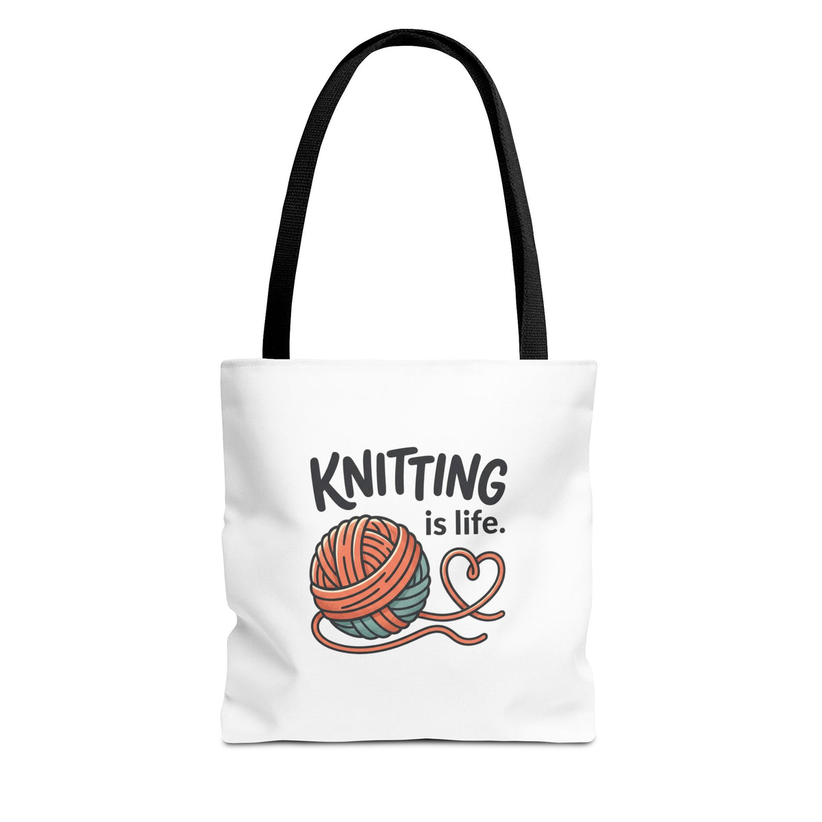 Knitting Is Life Tote Bag | Knitter, Knitting Lover Bag