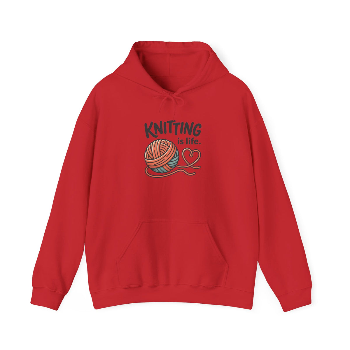 Knitting Is Life Graphic Hoodie | Knitter, Cozy Knitting Sweatshirt