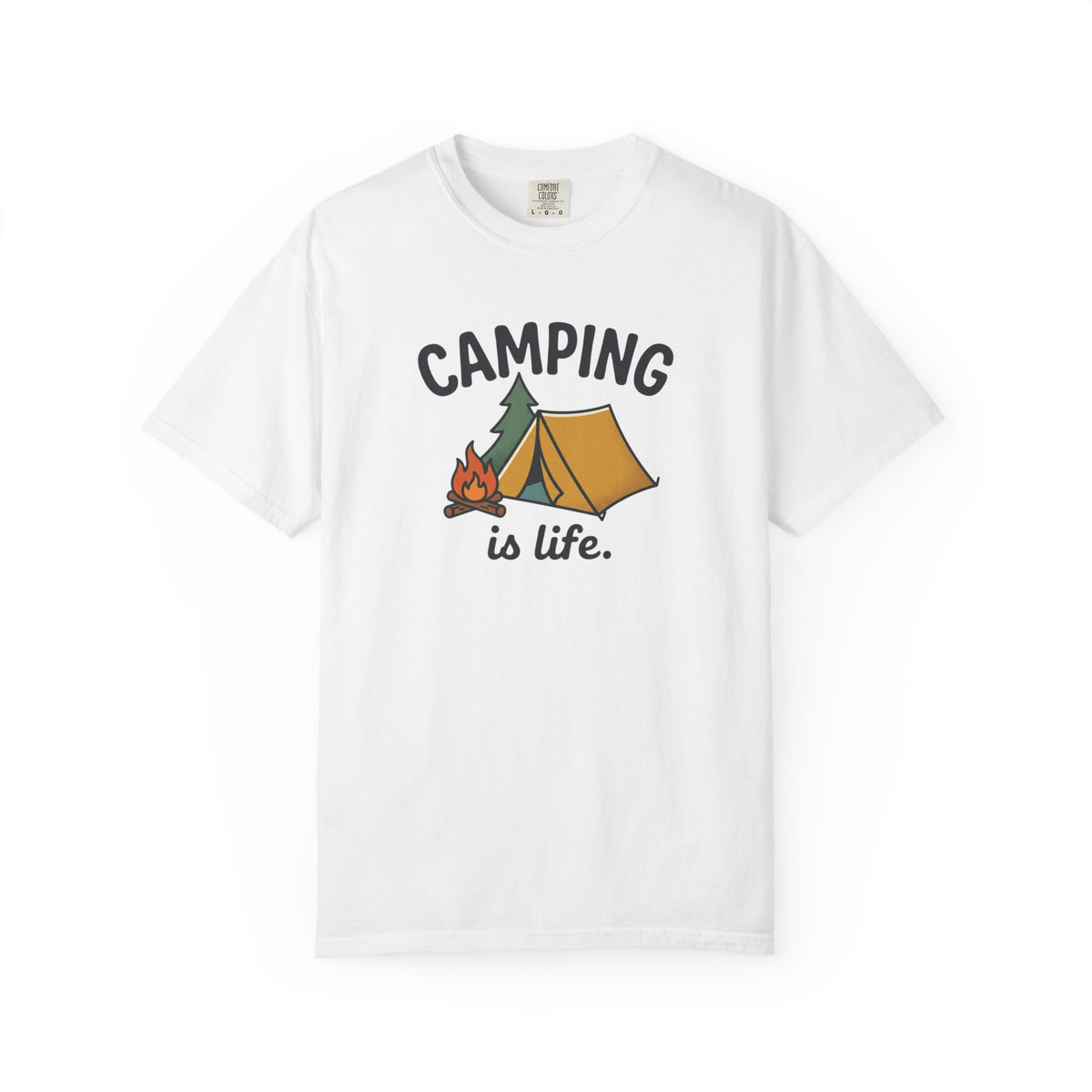 Camping Is Life Illustration T-Shirt | Camper, Outdoor Lover Tee