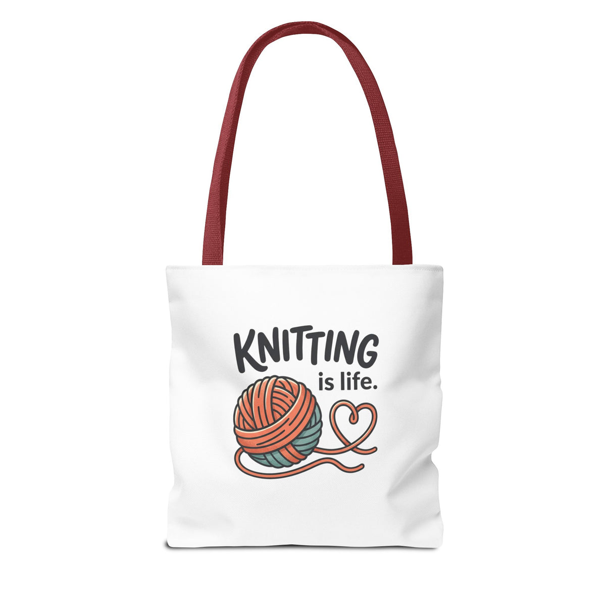 Knitting Is Life Tote Bag | Knitter, Knitting Lover Bag