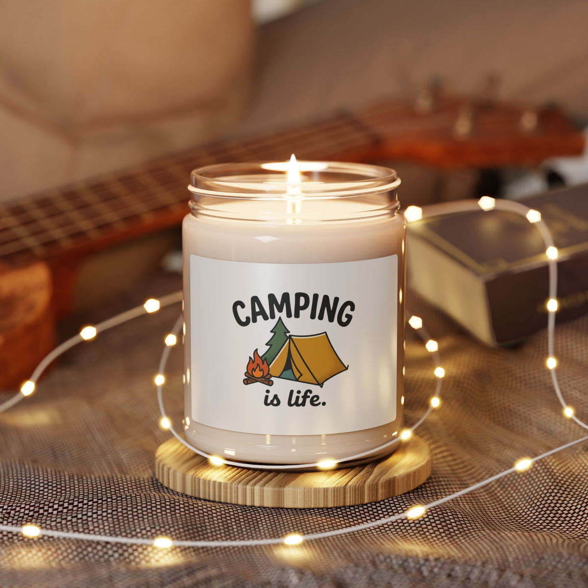 Camping Is Life Scented Candle | Cozy Cabin Decor, Camping Lover Gift